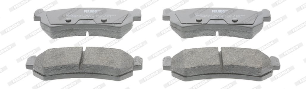 Set placuțe frână FERODO, spate, pentru: CHEVROLET AVEO / KALOS, LACETTI, NUBIRA, REZZO; DAEWOO LACETTI, NUBIRA, TACUMA / REZZO 1.4-2.0D 05.97- 2