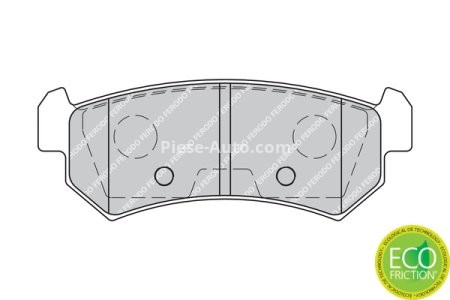Set placuțe frână FERODO, spate, pentru: CHEVROLET AVEO / KALOS, LACETTI, NUBIRA, REZZO; DAEWOO LACETTI, NUBIRA, TACUMA / REZZO 1.4-2.0D 05.97- 3