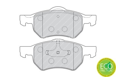 Set placuțe frână FERODO, față, (cu piulita de actionare), pentru: CHRYSLER VOYAGER III, VOYAGER IV; DODGE CARAVAN 2.0-3.8 01.95-12.08 3