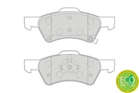 Set placuțe frână FERODO, față, pentru: CHRYSLER VOYAGER IV; DODGE CARAVAN; KAWASAKI Z, Z/ZG; SUZUKI GS, GSX, GV 0.5-3.8 1974-