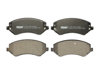 Set placuțe frână FERODO, față, pentru: CHRYSLER VOYAGER IV; DODGE CARAVAN; JEEP CHEROKEE 2.4-3.8 02.00-12.08 1