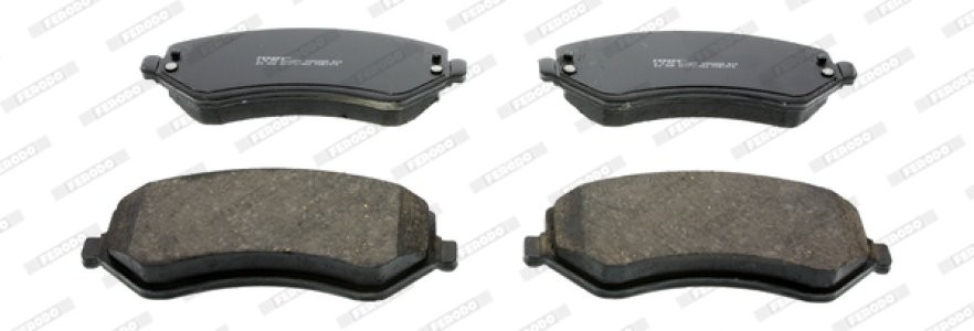 Set placuțe frână FERODO, față, pentru: CHRYSLER VOYAGER IV; DODGE CARAVAN; JEEP CHEROKEE 2.4-3.8 02.00-12.08 2