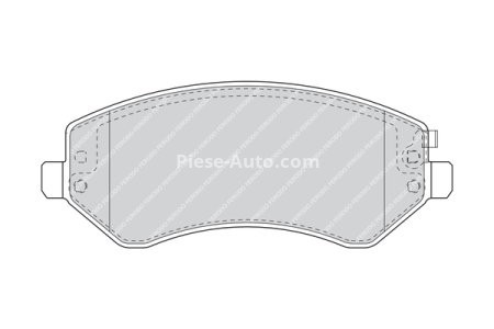 Set placuțe frână FERODO, față, pentru: CHRYSLER VOYAGER IV; DODGE CARAVAN; JEEP CHEROKEE 2.4-3.8 02.00-12.08 3