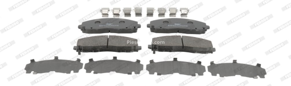 Set placuțe frână FERODO, față, pentru: CHRYSLER PACIFICA, VOYAGER V; DODGE GRAND, JOURNEY; FIAT FREEMONT; JEEP WRANGLER IV; LANCIA VOYAGER 2.0-3.6LPG 01.11-