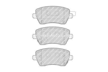 Set placuțe frână FERODO, față, pentru: DACIA DUSTER; NISSAN MICRA III, MICRA IV, MICRA V, NOTE; RENAULT CLIO IV; SUZUKI SWIFT III 0.9-1.6 01.03- 3