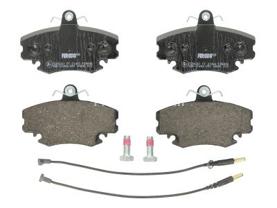 Set placuțe frână FERODO, față, (cu suruburi de ghidare), pentru: DACIA LOGAN, LOGAN EXPRESS, LOGAN II, LOGAN MCV, SANDERO, SOLENZA, SUPERNOVA; PEUGEOT 205 I 1.0-Electric 05.77-