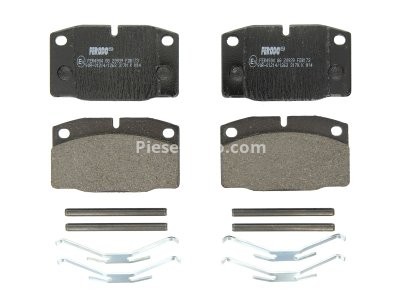 Set placuțe frână FERODO, față, (cu piulita de actionare), pentru: DAEWOO NEXIA; LOTUS ELAN; OPEL ASCONA B, ASCONA C, ASTRA F/KOMBI, CORSA A, CORSA A TR 1.0-2.4 09.75-12.01