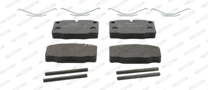 Set placuțe frână FERODO, față, (cu piulita de actionare), pentru: DAEWOO NEXIA; LOTUS ELAN; OPEL ASCONA B, ASCONA C, ASTRA F/KOMBI, CORSA A, CORSA A TR 1.0-2.4 09.75-12.01