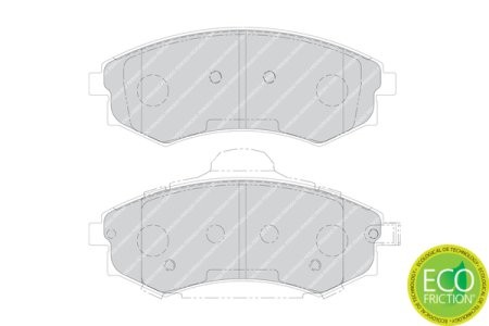 Set placuțe frână FERODO, față, pentru: DAEWOO KORANDO; HYUNDAI COUPE I, ELANTRA III, LANTRA II, MATRIX, SONATA II, SONATA III, SONATA IV, SONATA V; KIA JOICE, MAGENTIS I 1.5D-3.3 09.88-