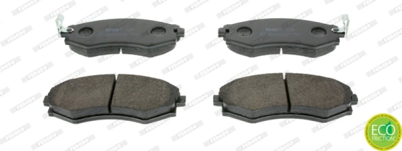 Set placuțe frână FERODO, față, pentru: DAEWOO KORANDO, REXTON; HYUNDAI COUPE I, ELANTRA III, LANTRA I, LANTRA II, MATRIX, SONATA II, SONATA III, SONATA IV; INFINITI G20; KIA JOICE 1.5-3.2 07.88-