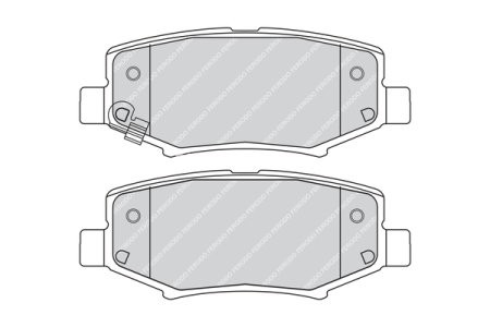 Set placuțe frână FERODO, spate, pentru: DODGE NITRO; JEEP CHEROKEE, COMPASS, WRANGLER III 2.4-4.0 08.06-