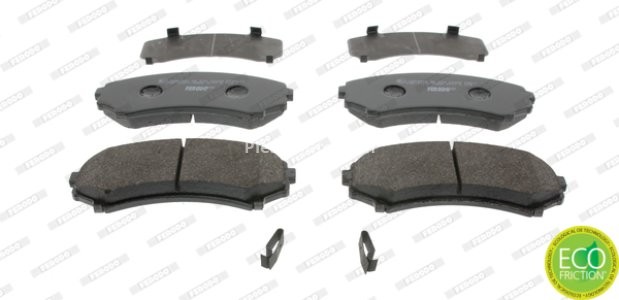 Set placuțe frână FERODO, față, pentru: ISUZU D-MAX I; MAZDA E, MPV I; MITSUBISHI ENDEAVOR, GRANDIS, PAJERO II, PAJERO III, PAJERO IV, PAJERO SPORT I, PROUDIA/DIGNITY 2.0-4.5 11.88-