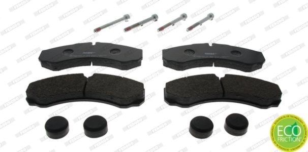 Set placuțe frână FERODO, față, pentru: IVECO DAILY II, DAILY III; RVI MASCOTT 2.3D-3.0D 01.89-12.10