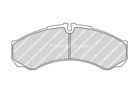 Set placuțe frână FERODO, față, pentru: IVECO DAILY II, DAILY III; RVI MASCOTT 2.3D-3.0D 01.89-12.10 3