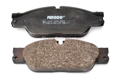 Set placuțe frână FERODO, față, (cu suruburi de ghidare), pentru: JAGUAR S-TYPE II, XJ 2.5-4.2 01.99-03.09