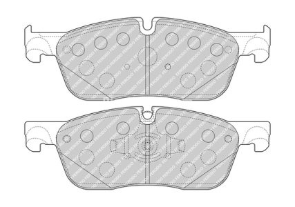 Set placuțe frână FERODO, față, (fără accesorii), pentru: JAGUAR E-PACE, F-PACE; LAND ROVER DISCOVERY SPORT, RANGE ROVER EVOQUE 2.0-5.0 06.11-