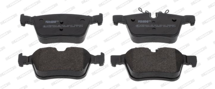 Set placuțe frână FERODO, spate, (fără accesorii), pentru: VOLVO S60 III, S90 II, V60 II, V90 II, XC60 II, XC90 II; JAGUAR E-PACE, F-PACE, I-PACE, XE, XF II, XF SPORTBRAKE 1.5H-Electric 06.11-