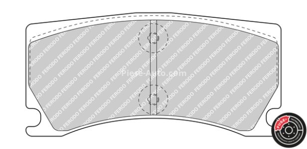 Set placuțe frână FERODO, spate, pentru: JAGUAR XK II; PEUGEOT 308 II, RCZ 1.2-5.0 03.06-06.21