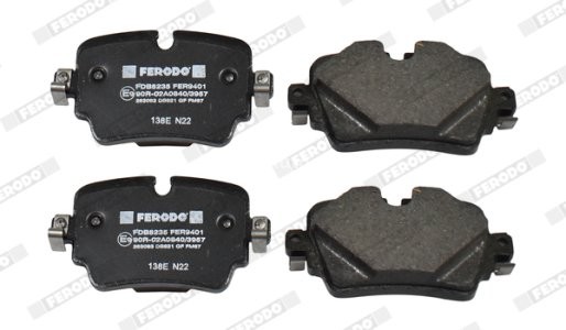 Set placuțe frână FERODO, spate, pentru: JAGUAR F-TYPE, XJ 2.0-5.0 10.09-
