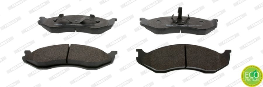 Set placuțe frână FERODO, față, pentru: JEEP CHEROKEE, COMANCHE, GRAND CHEROKEE I, WRANGLER I, WRANGLER II; KIA CARNIVAL I, CARNIVAL II 2.1D-5.9 10.84-04.07