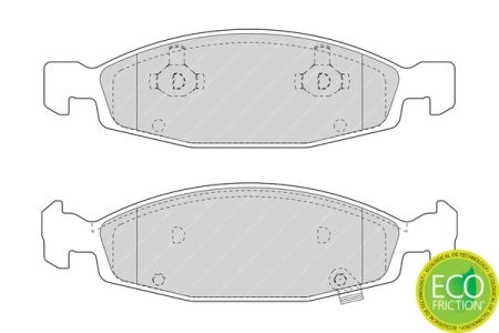 Set placuțe frână FERODO, față, pentru: JEEP CHEROKEE, GRAND CHEROKEE II 2.5-4.7 01.88-09.05 3
