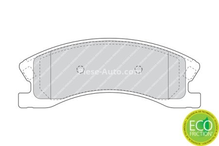 Set placuțe frână FERODO, față, pentru: JEEP GRAND CHEROKEE II 2.7D-4.7 09.98-09.05 3