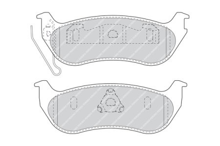 Set placuțe frână FERODO, spate, pentru: JEEP CHEROKEE, LIBERTY, WRANGLER II 2.4-4.0 08.96- 3