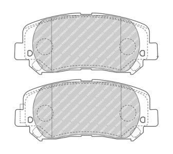 Set placuțe frână FERODO, față, pentru: JEEP CHEROKEE 2.0-3.2 11.13-