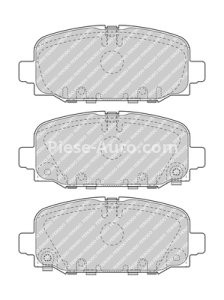 Set placuțe frână FERODO, spate, pentru: JEEP COMPASS 1.4-2.4 03.17- 3