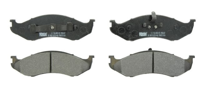 Set placuțe frână FERODO, față, pentru: JEEP CHEROKEE, COMANCHE, GRAND CHEROKEE I, WRANGLER I; KIA CARNIVAL I, CARNIVAL II 2.5-5.2 10.87-06.06