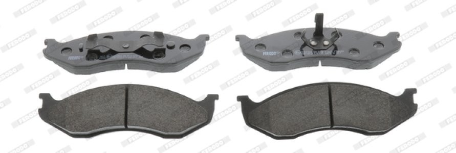Set placuțe frână FERODO, față, pentru: JEEP CHEROKEE, COMANCHE, GRAND CHEROKEE I, WRANGLER I; KIA CARNIVAL I, CARNIVAL II 2.5-5.2 10.87-06.06