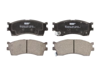 Set placuțe frână FERODO, față, pentru: KIA CARENS I, CERATO I, CLARUS, RIO I, SHUMA I, SHUMA II 1.3-2.0 07.96-