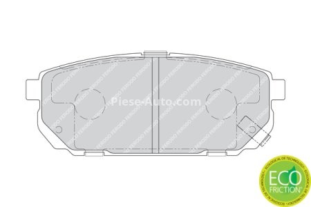 Set placuțe frână FERODO, spate, pentru: KIA SORENTO I 2.4-3.5 08.02-12.11 3