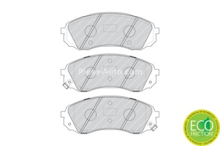 Set placuțe frână FERODO, față, pentru: KIA CARNIVAL III 2.2D/2.7/2.9D 04.06-