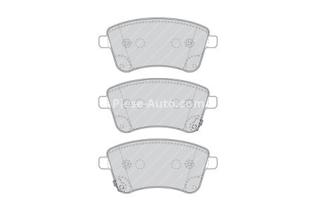 Set placuțe frână FERODO, față, pentru: KIA VENGA 1.4-1.6D 02.10- 3