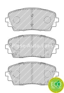 Set placuțe frână FERODO, față, (fără accesorii), pentru: KIA PICANTO II 1.0/1.0LPG/1.2 05.11-03.17