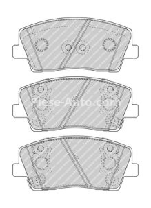 Set placuțe frână FERODO, față, pentru: KIA STINGER 2.2D 06.17-