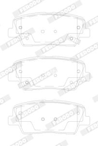 Set placuțe frână FERODO, spate, pentru: KIA STINGER 2.2D 06.17-
