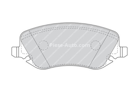 Set placuțe frână FERODO, față, pentru: LANCIA THESIS 2.0-3.2 07.02-07.09 3