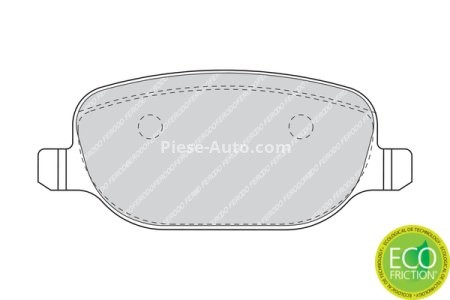 Set placuțe frână FERODO, spate, pentru: LANCIA THESIS 2.0-3.2 07.02-07.09 3