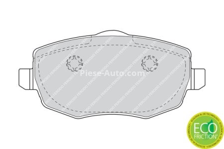 Set placuțe frână FERODO, față, pentru: LANCIA YPSILON 1.2/1.3D/1.4 10.03-12.11