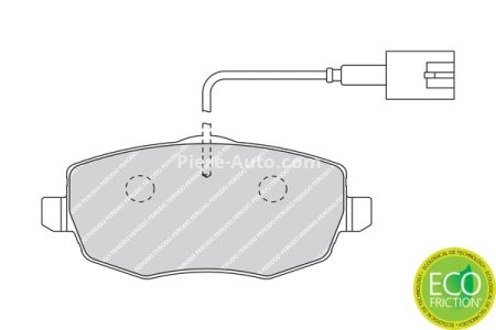 Set placuțe frână FERODO, față, (cu suruburi de ghidare), pentru: LANCIA YPSILON 1.2-1.4LPG 10.03-12.11 3