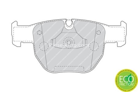 Set placuțe frână FERODO, față, pentru: LAND ROVER RANGE ROVER III 3.0D-5.0 03.02-08.12