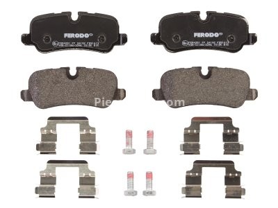 Set placuțe frână FERODO, spate, (cu piulita de actionare; cu suplimente; cu suruburi de ghidare), pentru: LAND ROVER DISCOVERY III, DISCOVERY IV 2.7D/4.0 07.04-12.18