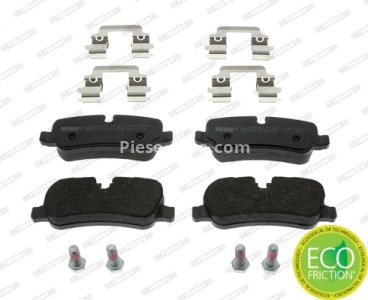 Set placuțe frână FERODO, spate, (cu piulita de actionare; cu suplimente; cu suruburi de ghidare), pentru: LAND ROVER DISCOVERY III, DISCOVERY IV 2.7D/4.0 07.04-12.18