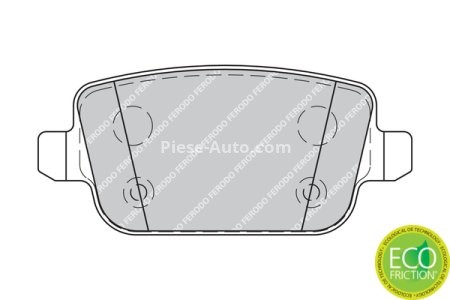 Set placuțe frână FERODO, spate, (cu suruburi de ghidare), pentru: LAND ROVER FREELANDER 2 2.2D 10.06-10.14 3