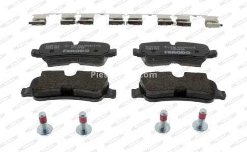 Set placuțe frână FERODO, spate, pentru: LAND ROVER DISCOVERY III, DISCOVERY IV, RANGE ROVER III, RANGE ROVER SPORT I 3.0D-5.0 07.04-12.18
