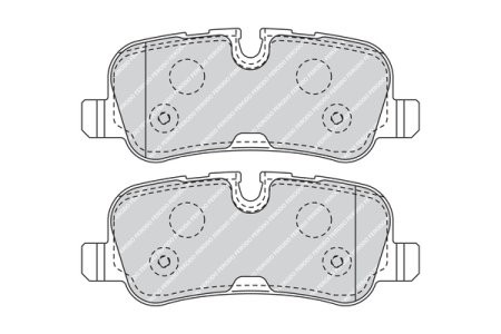 Set placuțe frână FERODO, spate, pentru: LAND ROVER DISCOVERY III, DISCOVERY IV, RANGE ROVER III, RANGE ROVER SPORT I 3.0D-5.0 07.04-12.18 3