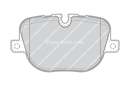 Set placuțe frână FERODO, spate, pentru: LAND ROVER RANGE ROVER III, RANGE ROVER SPORT I 3.0D-5.0 05.05-03.13 3