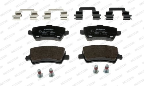 Set placuțe frână FERODO, spate, pentru: VOLVO S60 II, S80 II, V60 I, V70 III, XC60 I, XC60 II, XC70 II; LAND ROVER RANGE ROVER EVOQUE 1.5-4.4 03.06-